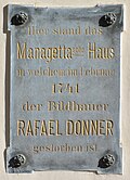 Georg Raphael Donner – Gedenktafel