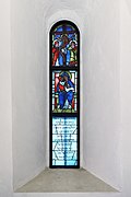 Älteste erhaltene Glasmalerei Wiens im Mittelfenster des Chores