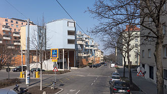 Die Gussriegelstraße bei der Rotenhofgasse