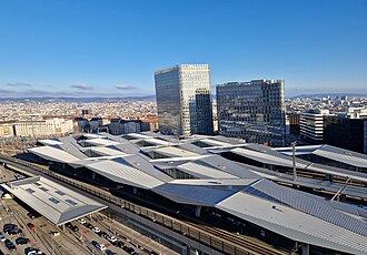Blick auf das Dach des Hauptbahnhofs (2023)