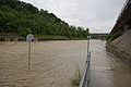 Der Hochwasser führende Wienfluss im Juni 2009