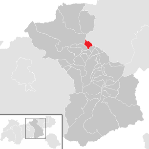 Lage der Gemeinde Wiesing im Bezirk Schwaz (anklickbare Karte)