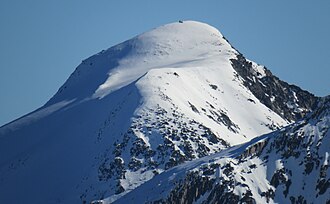 Gipfelaufbau Wilder Pfaff mit Normalweg, gesehen von Westen