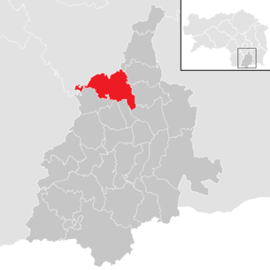 Lage der Gemeinde Wildon im Bezirk Leibnitz (anklickbare Karte)