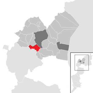 Lage der Gemeinde Wulkaprodersdorf im Bezirk Eisenstadt-Umgebung (anklickbare Karte)