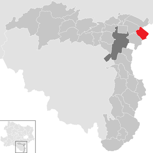 Lage der Gemeinde Zillingdorf im Bezirk Wiener Neustadt-Land (anklickbare Karte)