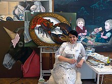 Zorica Nikolic Aigner im Atelier "Aigner" in Wien, Steingasse