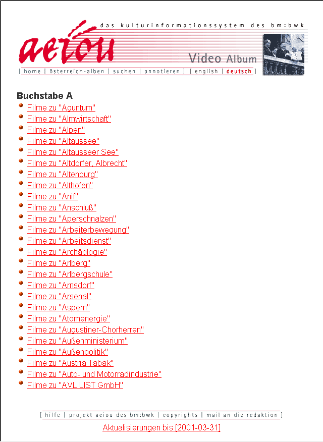Filmliste A