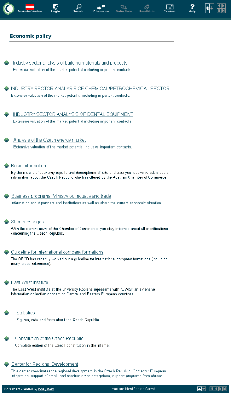 Tschechien, Wirtschaftspolitik