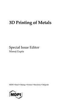 Bild der Seite - (000001) - in 3D Printing of Metals