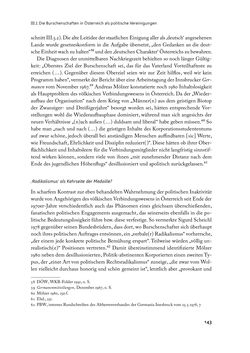 Bild der Seite - 143 - in „ IM NATIONALEN ABWEHRKAMPF DER GRENZLANDDEUTSCHEN“ - Akademische Burschenschaften und Politik in Österreich nach 1945