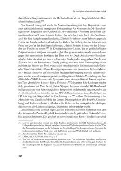Bild der Seite - 398 - in „ IM NATIONALEN ABWEHRKAMPF DER GRENZLANDDEUTSCHEN“ - Akademische Burschenschaften und Politik in Österreich nach 1945