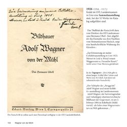 Bild der Seite - 104 - in Bildhauer Adolf Wagner von der Mühl - seine Herkunft und sein Werk