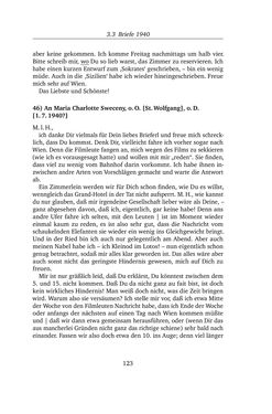 Image of the Page - 123 - in Alexander Lernet-Holenia und Maria Charlotte Sweceny - Briefe 1938-1945