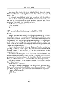 Image of the Page - 185 - in Alexander Lernet-Holenia und Maria Charlotte Sweceny - Briefe 1938-1945