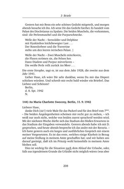 Bild der Seite - 208 - in Alexander Lernet-Holenia und Maria Charlotte Sweceny - Briefe 1938-1945