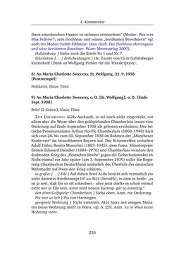 Image of the Page - 230 - in Alexander Lernet-Holenia und Maria Charlotte Sweceny - Briefe 1938-1945