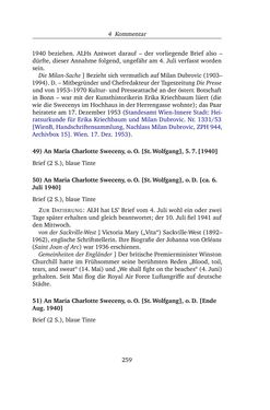 Image of the Page - 259 - in Alexander Lernet-Holenia und Maria Charlotte Sweceny - Briefe 1938-1945