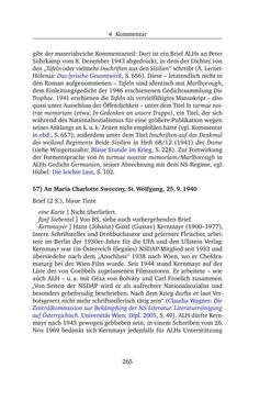 Image of the Page - 265 - in Alexander Lernet-Holenia und Maria Charlotte Sweceny - Briefe 1938-1945