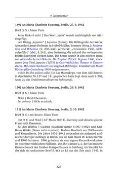 Image of the Page - 325 - in Alexander Lernet-Holenia und Maria Charlotte Sweceny - Briefe 1938-1945
