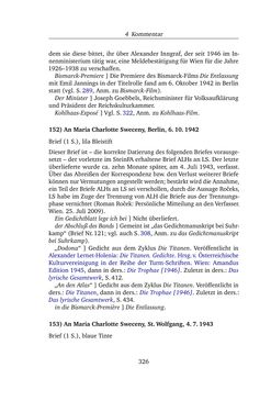 Image of the Page - 326 - in Alexander Lernet-Holenia und Maria Charlotte Sweceny - Briefe 1938-1945