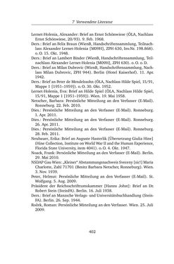 Image of the Page - 402 - in Alexander Lernet-Holenia und Maria Charlotte Sweceny - Briefe 1938-1945
