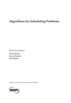 Image of the Page - (000003) - in Algorithms for Scheduling Problems