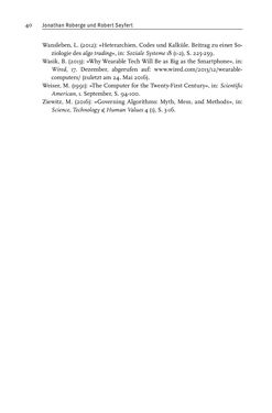 Bild der Seite - 40 - in Algorithmuskulturen - Über die rechnerische Konstruktion der Wirklichkeit