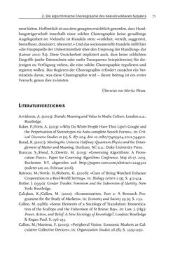 Image of the Page - 71 - in Algorithmuskulturen - Über die rechnerische Konstruktion der Wirklichkeit