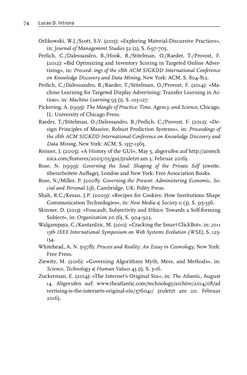 Image of the Page - 74 - in Algorithmuskulturen - Über die rechnerische Konstruktion der Wirklichkeit