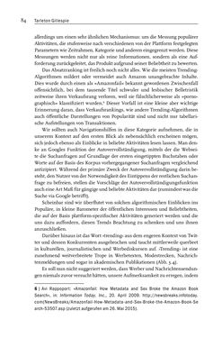 Image of the Page - 84 - in Algorithmuskulturen - Über die rechnerische Konstruktion der Wirklichkeit