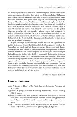 Bild der Seite - 169 - in Algorithmuskulturen - Über die rechnerische Konstruktion der Wirklichkeit