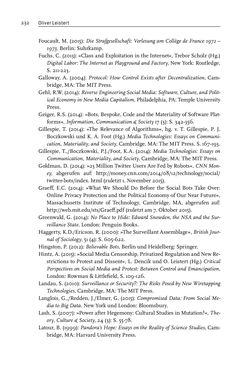 Image of the Page - 232 - in Algorithmuskulturen - Über die rechnerische Konstruktion der Wirklichkeit