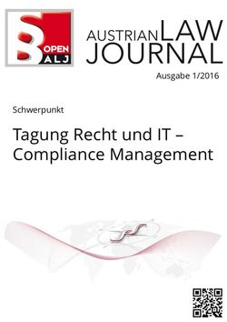 Image of the Page - (000001) - in Austrian Law Journal, Volume 1/2016