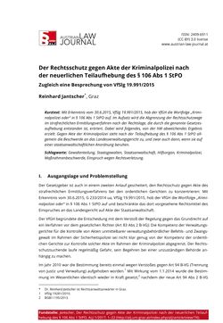 Image of the Page - (000003) - in Austrian Law Journal, Volume 1/2017