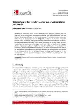 Image of the Page - 95 - in Austrian Law Journal, Volume 2/2017