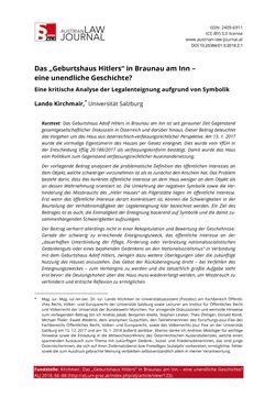 Image of the Page - (000002) - in Austrian Law Journal, Volume 2/2018