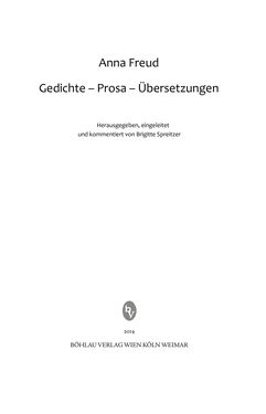 Image of the Page - (000001) - in Anna Freud - Gedichte – Prosa – Übersetzungen