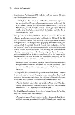 Bild der Seite - 178 - in Im Namen der Emanzipation - Antimuslimischer Rassismus in Österreich