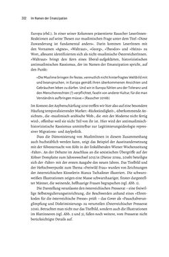 Image of the Page - 302 - in Im Namen der Emanzipation - Antimuslimischer Rassismus in Österreich
