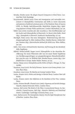 Image of the Page - 346 - in Im Namen der Emanzipation - Antimuslimischer Rassismus in Österreich