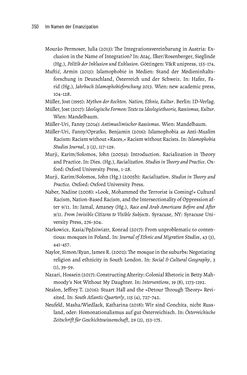 Image of the Page - 350 - in Im Namen der Emanzipation - Antimuslimischer Rassismus in Österreich