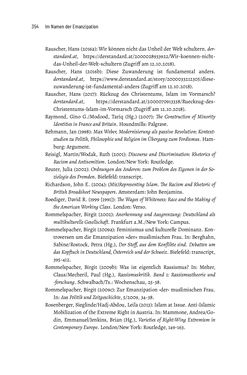Image of the Page - 354 - in Im Namen der Emanzipation - Antimuslimischer Rassismus in Österreich