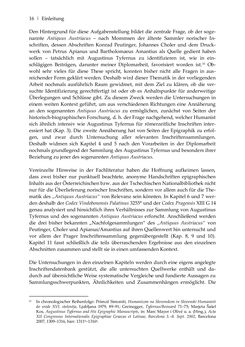 Image of the Page - 16 - in Der sogenannte Antiquus Austriacus und weitere auctores antiquissimi - Zur ältesten Überlieferung römerzeitlicher Inschriften im österreichischen Raum