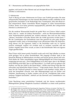 Bild der Seite - 52 - in Der sogenannte Antiquus Austriacus und weitere auctores antiquissimi - Zur ältesten Überlieferung römerzeitlicher Inschriften im österreichischen Raum