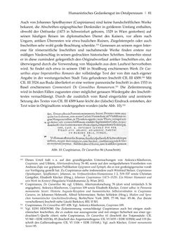 Bild der Seite - 81 - in Der sogenannte Antiquus Austriacus und weitere auctores antiquissimi - Zur ältesten Überlieferung römerzeitlicher Inschriften im österreichischen Raum