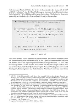 Image of the Page - 91 - in Der sogenannte Antiquus Austriacus und weitere auctores antiquissimi - Zur ältesten Überlieferung römerzeitlicher Inschriften im österreichischen Raum