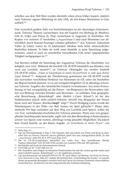 Image of the Page - 121 - in Der sogenannte Antiquus Austriacus und weitere auctores antiquissimi - Zur ältesten Überlieferung römerzeitlicher Inschriften im österreichischen Raum