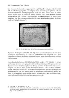 Image of the Page - 126 - in Der sogenannte Antiquus Austriacus und weitere auctores antiquissimi - Zur ältesten Überlieferung römerzeitlicher Inschriften im österreichischen Raum