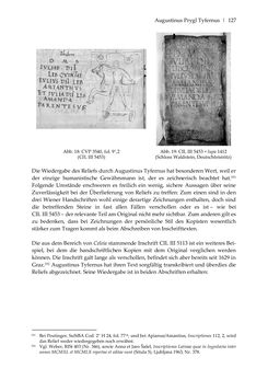 Image of the Page - 127 - in Der sogenannte Antiquus Austriacus und weitere auctores antiquissimi - Zur ältesten Überlieferung römerzeitlicher Inschriften im österreichischen Raum